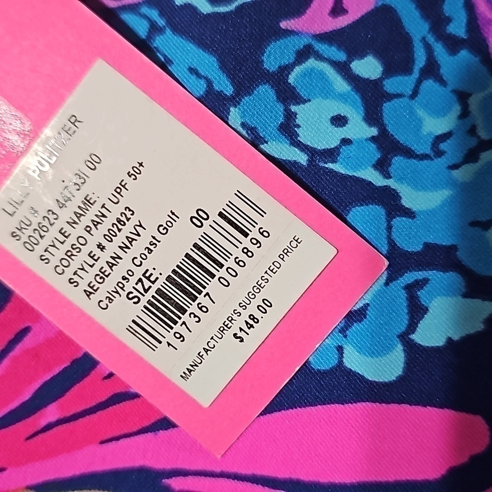 Lilly Pulitzer Luxletic Floral Pants Size 00 NWT - Picture 5 of 7